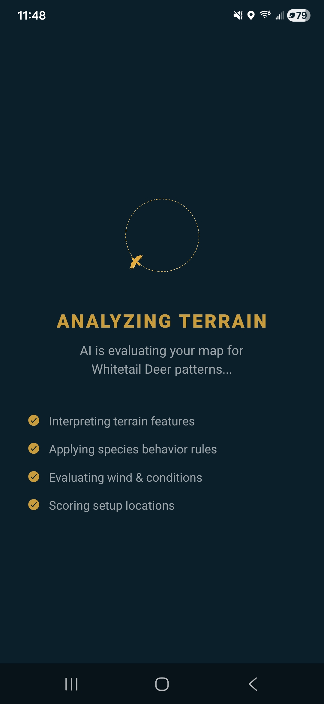 Raven Scout AI map analysis screen