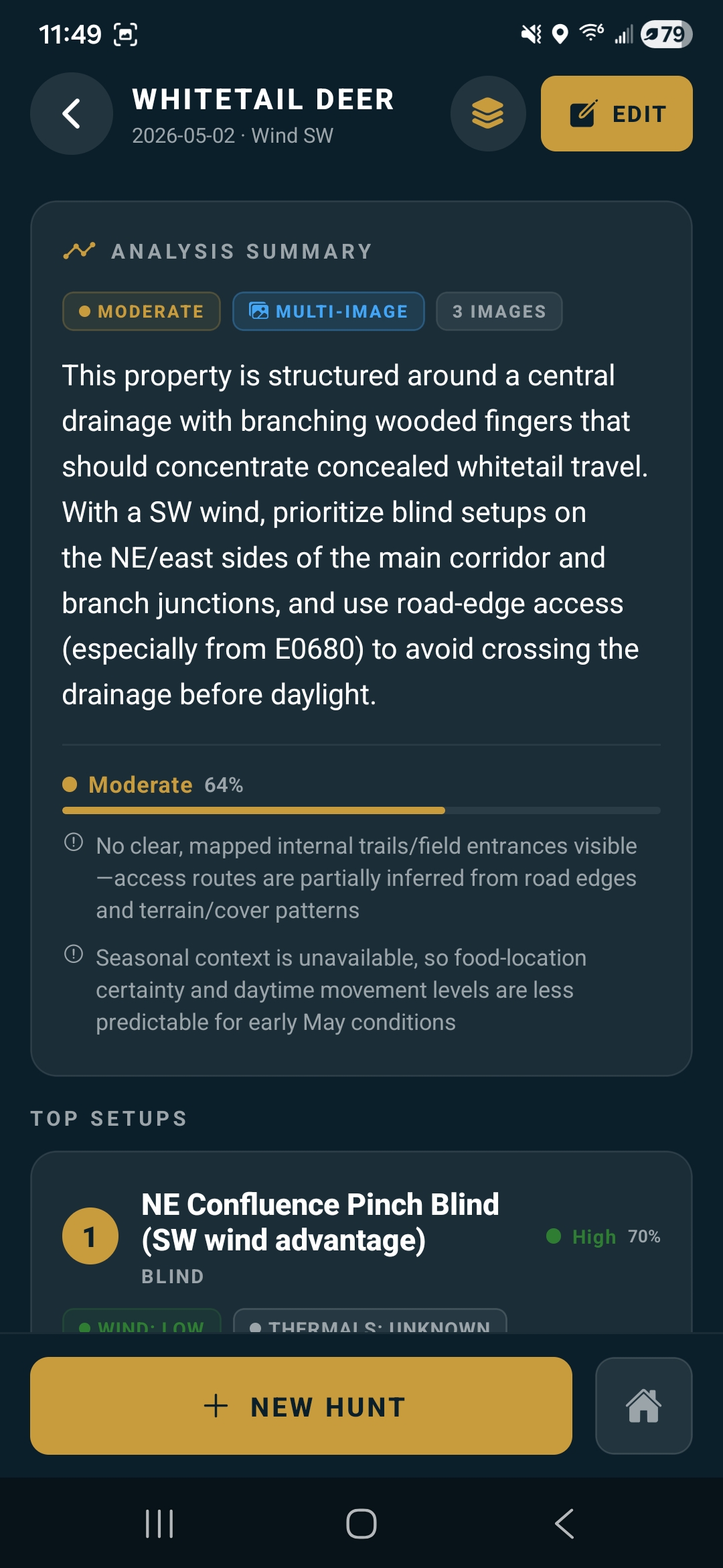 Raven Scout ranked hunt setup recommendation screen